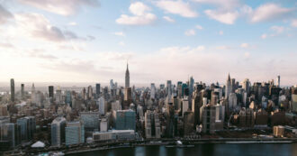 Aerial photo of New York City