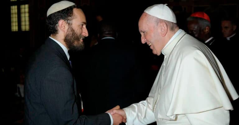 Rabbi yonatan neril meets pope francis