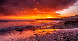 Beach at sunset