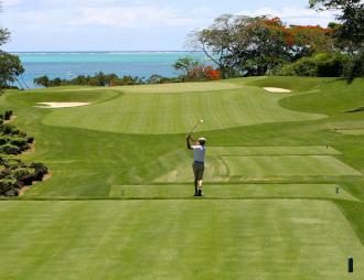 Golfer on course