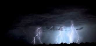 Photo of a lightning storm