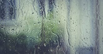 A rain covered window pain