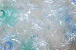 plastic bottles ready to be recycled