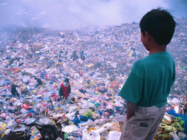 Excessive materialism A massive landfill