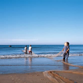 men fishing