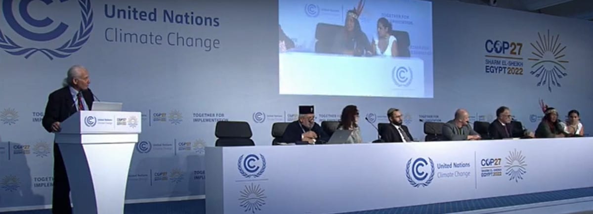 An interfaith press conference at COP27