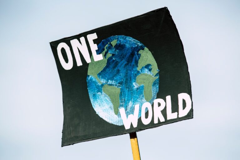 One world signage