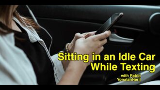 Sitting In An Idle Car While Texting